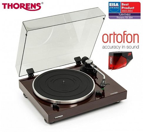 Thorens TD 204 + Ortofon 2M Red - ořech piano