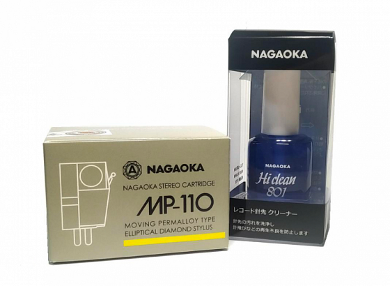 Cartridge Nagaoka MP-110 + Nagaoka AM-801 stylus cleaner