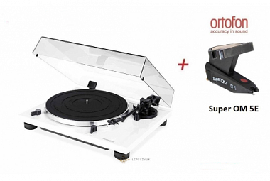 Thorens TD-201 bílý lak + Ortofon Super OM5E