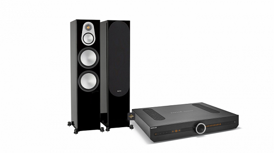 Monitor Audio Silver 300 + Roksan Asseta Streaming - černý lesk