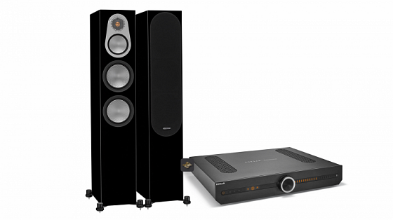 Monitor Audio Silver 300 + Roksan Asseta Streaming - černý dub