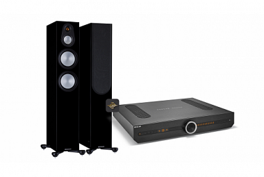 Monitor Audio Silver 7G 300 + Roksan Attessa Streaming set - černá