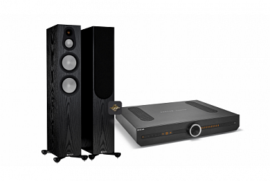 Monitor Audio Silver 7G 300 + Roksan Attessa Streaming set - černý dub