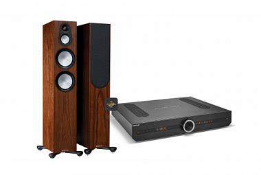 Monitor Audio Silver 7G 300 + Roksan Attessa Streaming set - ořech